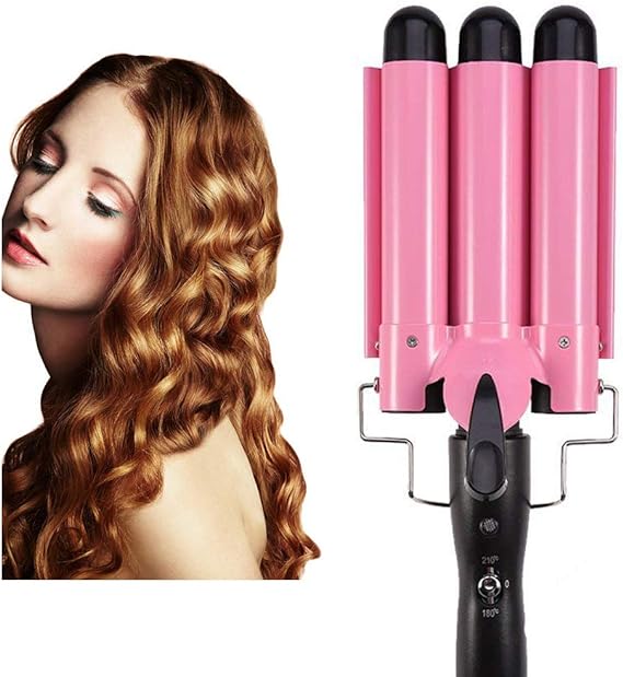 Hair Curler with Three Barrels