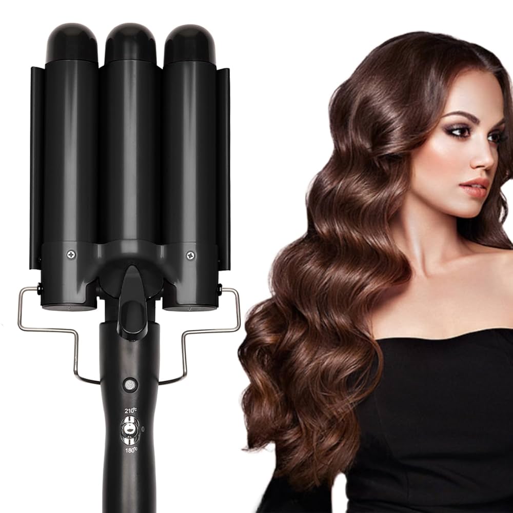 Hair Curler with Three Barrels
