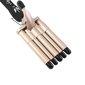 Hair Curler with Three Barrels